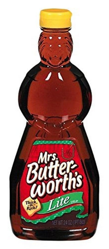 Mrs. Butterworth s Lite Thick and Rich Pancake Syrup, 24 oz. (Pack of 12)