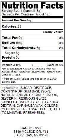 Candy Envy - Assorted 1 Inch Gumballs - 2lb Bag - Approximately 113 Gumballs Per Bag - North American Made & Kosher Certified