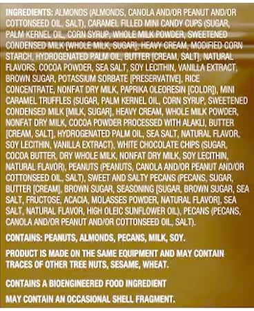 Generic Trail Mix - Turtle Sundae Nut Mix with Almonds, Peanuts, and Mini Candy Cups - 2 Pack (3 Ounce Each)