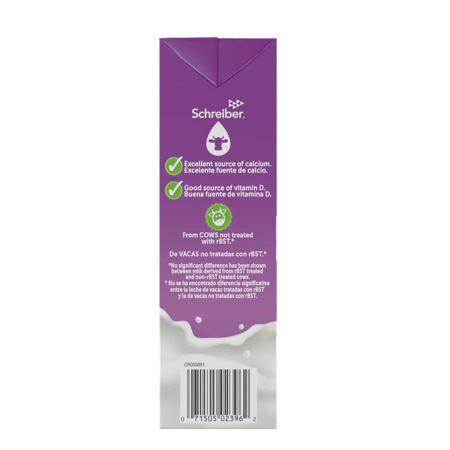 Schreiber Milk 1%, Shelf Stable Milk, Low Fat With Vitamin A & D, 32 Oz (6 Pack)