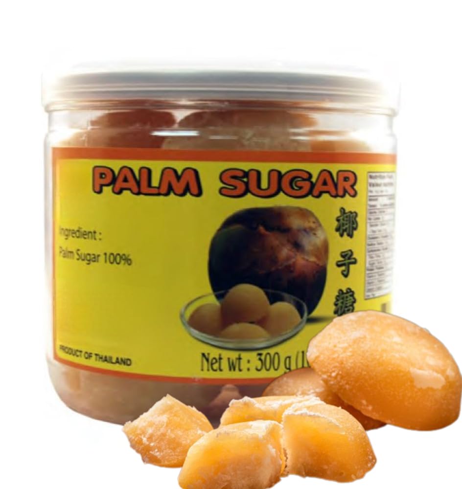 Mekoman Golden Thai Palm Sugar - 300g Natural Sweetener for Southeast Asian Cuisine