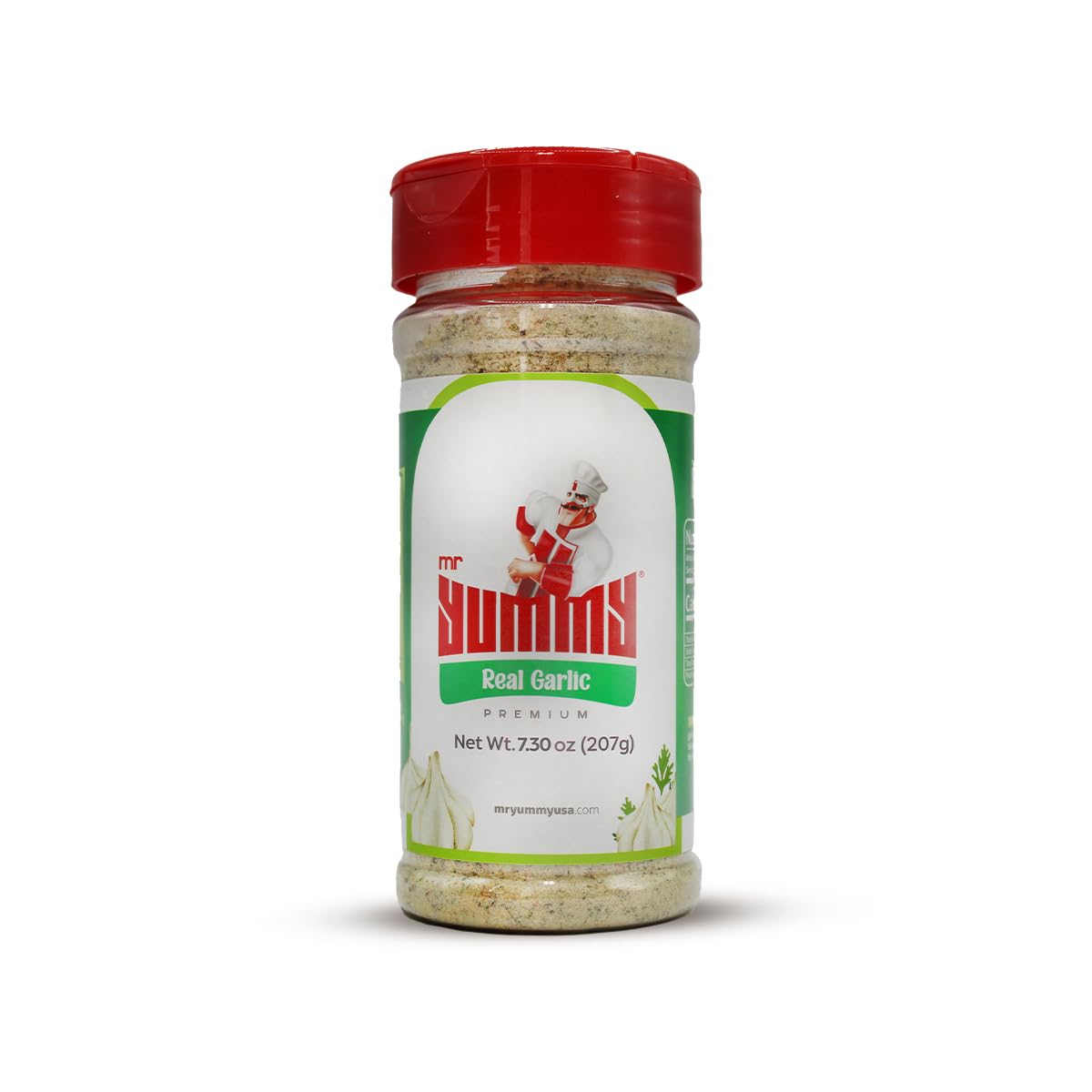 Mr. Yummy | Real Garlic Seasoning - Dairy-free, Gluten-free, Low sodium, Keto, No Sugar, Non GMO, Premium Blend No Preservatives