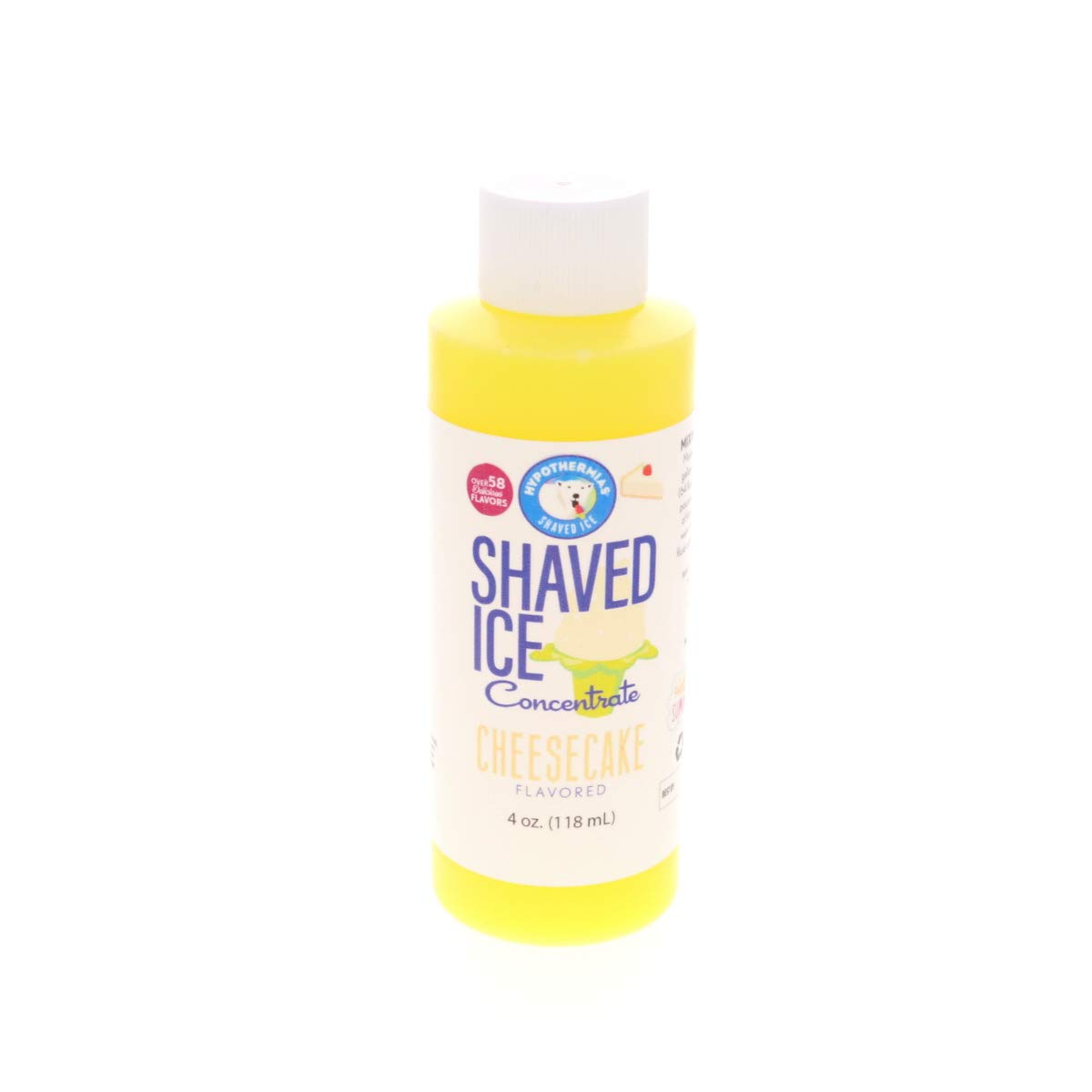 Hypothermias Shaved Ice Syrup Concentrate - Cheesecake Flavor - 4 Fl Oz - Makes 1 Gallon of Syrup - Unsweetened