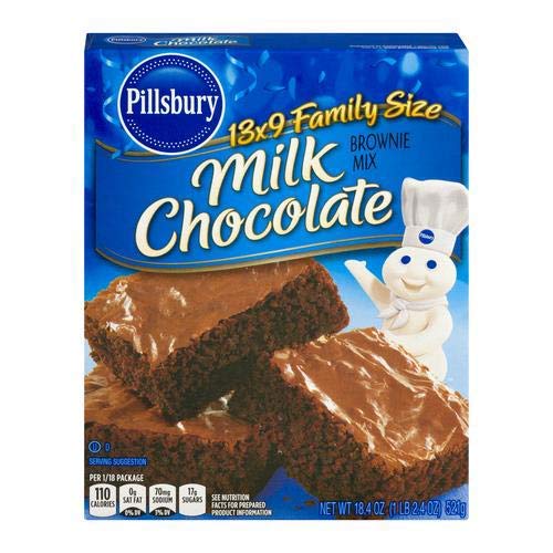 Pillsbury, Milk Chocolate Brownie Mix, Family Size, 19.5oz Box (Pack of 4)