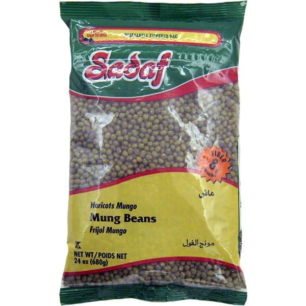 Sadaf Mung Beans - 24 Oz.- Whole Green Mung Beans For Sprouting And Cooking - Green Gram Maash - Natural  Vegan  Kosher - Product Of Us