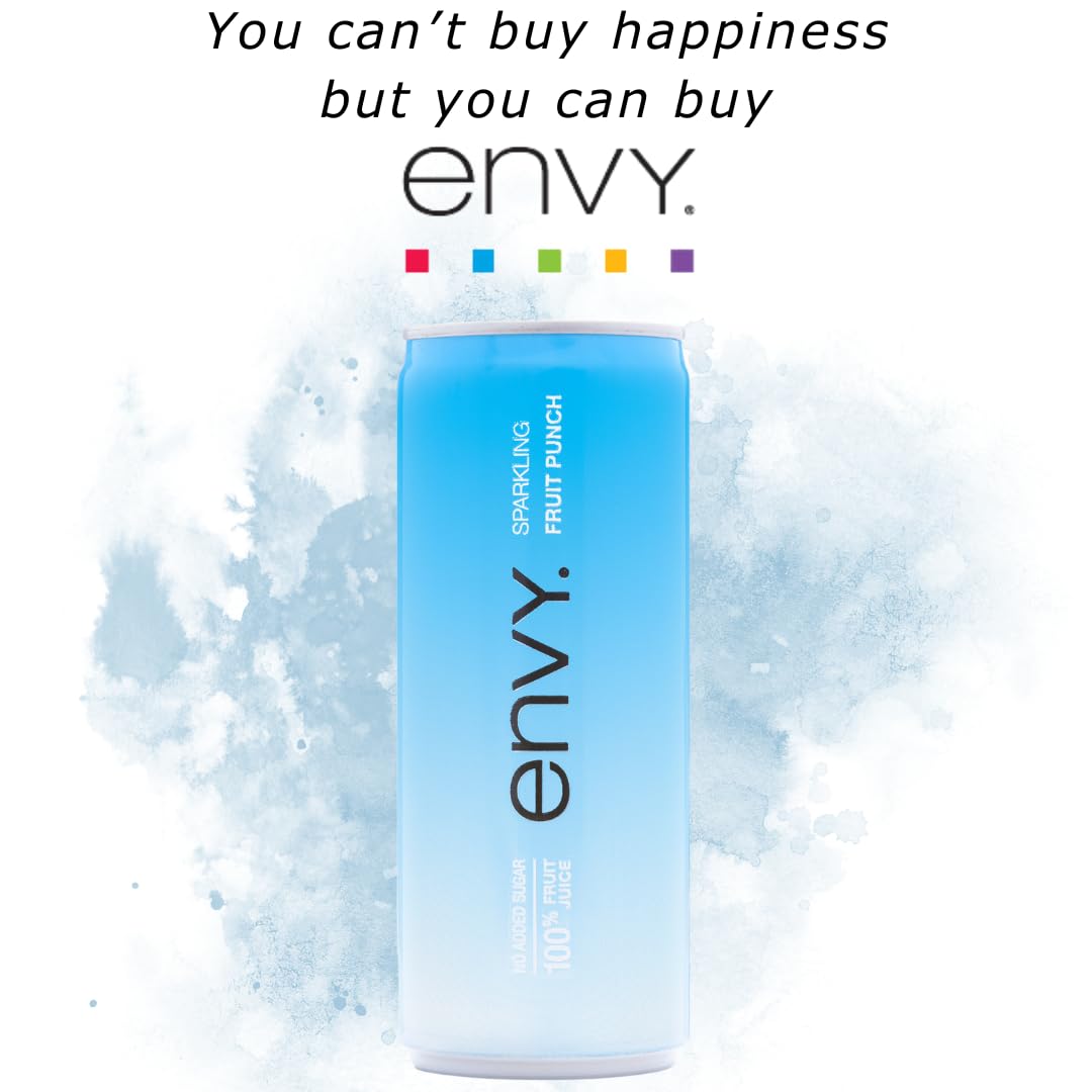 Envy Sparkling 100% Fruit Juice, Fruit Punch 8oz (Case of 24)