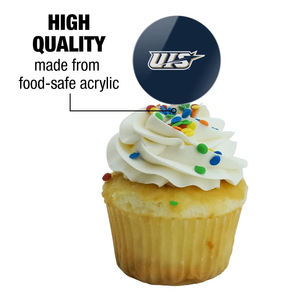 University Of Illinois Springfield Primary Logo Cupcake Picks Toppers Decoration Set Of 6