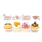 Moitkptt Cupcake Toppers Glitter Class of 2025 Graduation Cap Picks - Set of 24, Rose Gold, Paper