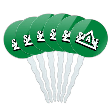 Delta State Primary Logo Cupcake Picks Toppers Decoration Set of 6