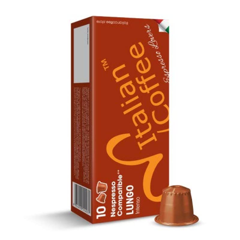 DELICITALY Italian Coffee Pods Compatible with Nespresso - 400 Lungo Regular Pods, 400 Count