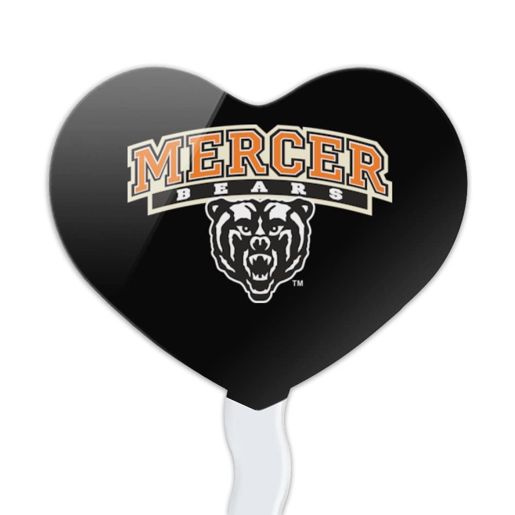 GRAPHICS & MORE Cupcake Picks Set of 6, Heart Design, Acrylic, One Size, Mercer University