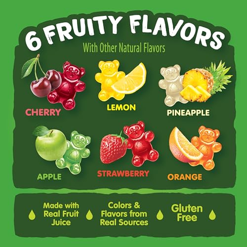 Black Forest Gummy Bears Candy, Made With Real Fruit Juice, Resealable 5-Pound Bulk Bag