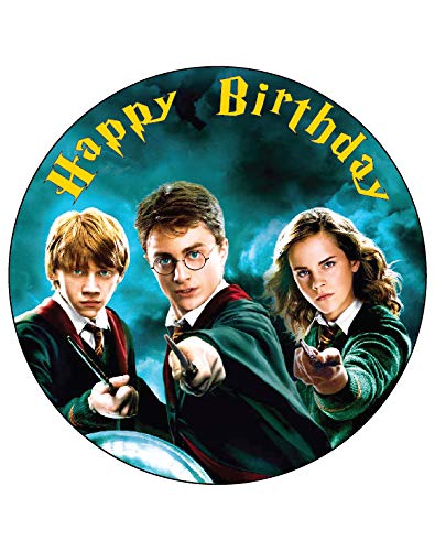 7.5 Inch Edible Cake Toppers - Harry Potter, Hermione & Ron Themed Birthday Party Collection Of Edible Cake Decorations