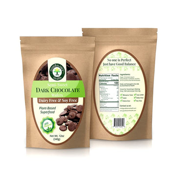 Good Balance Health Dark Chocolate Wafers, Semi Sweet, Dairy Free, Soy Free, Melting Chocolate for Deserts, Baking, Fondue, Dipp