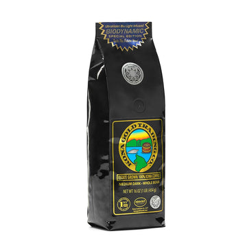 Kona Gold UltraViolet Blu Light Infused Biodynamic Special Edition | Freshly Roasted Organic Whole Coffee Beans | Made from Prem