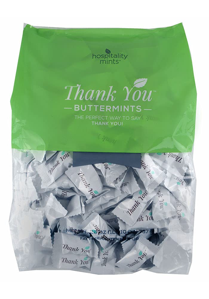 Hospitality Mints Thank You Buttermints Candies, 26 Oz Bag (Pack of 2)