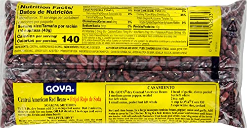 Goya Central American Red Beans, Dry, 1 Pound Bag, 16 Ounce (Pack of 1)