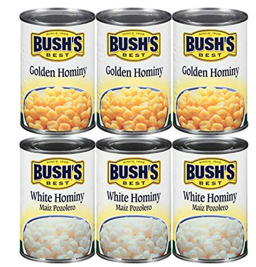 Bush'S Best Baked Beans Variety Pack, 3 Golden Hominy Beans, 3 White Hominy Beans, 1 Ct