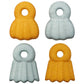 Gold and Silver Christmas Ornament Edible Sugar Cake Toppers, 24 Count