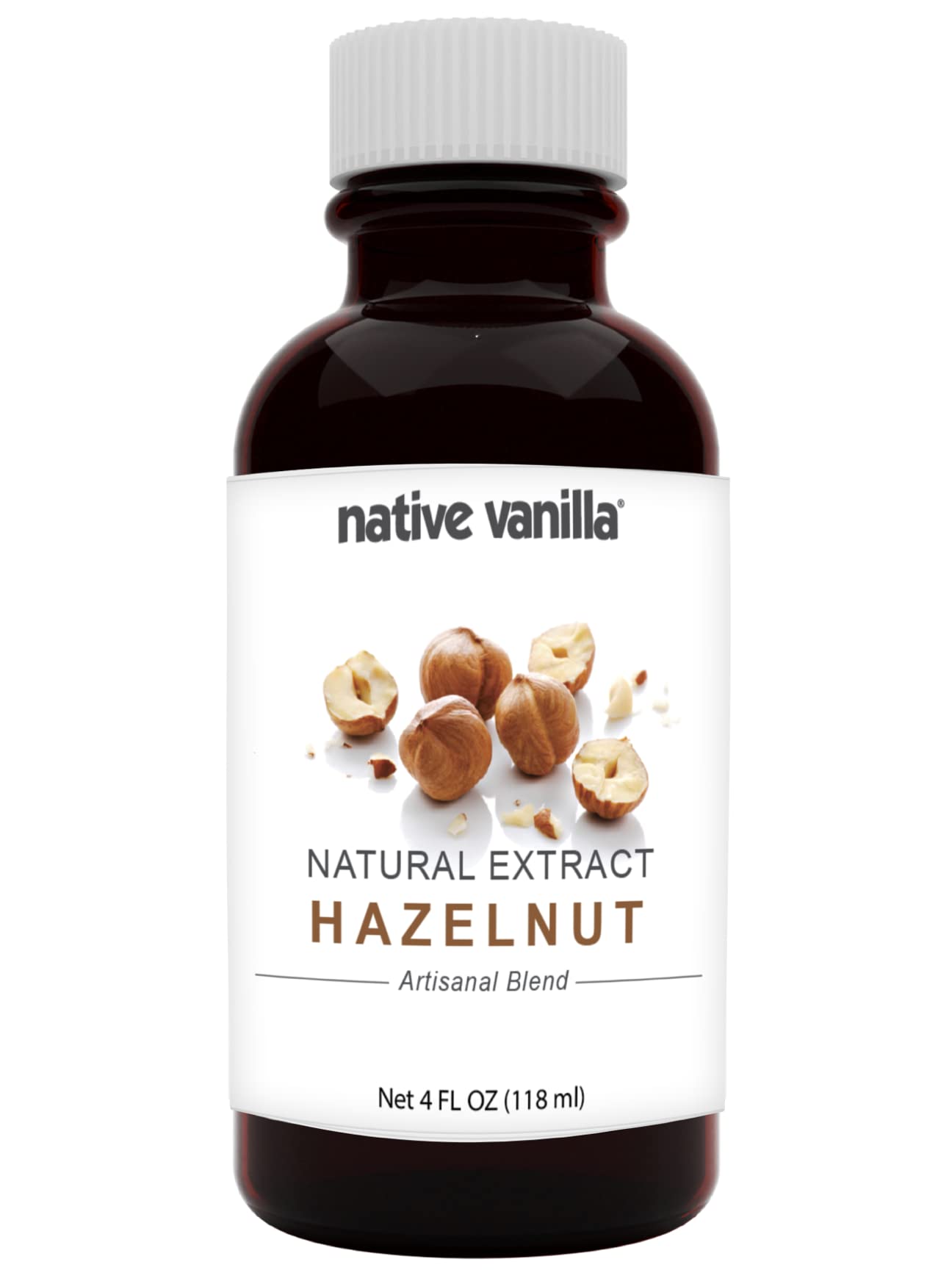 Native Vanilla Pure Hazelnut Flavor Extract - 4 Fl Oz - Ideal for Cooking and Baking