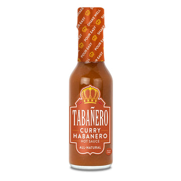 Curry Habanero Hot Sauce By Tabaero, Gourmet Hot Sauce Gift, Fiesta Party Favors, All Natural, Gluten Free, Low Sodium, Vegan, K
