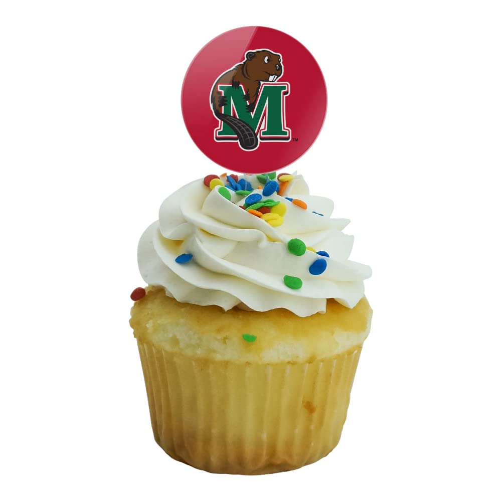 Minot State University Primary Logo Cupcake Picks Toppers Decoration Set Of 6