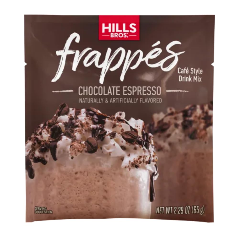 Hills Bros. Chocolate Espresso Drink Mix, Gluten Free, Kosher, 2.3 oz (Pack of 12)
