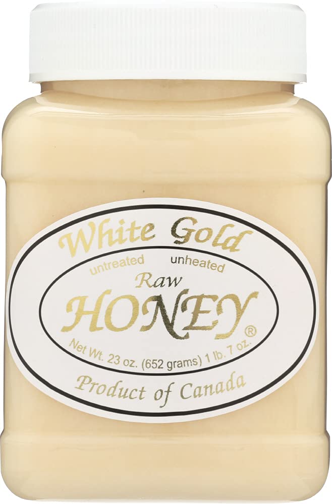 White Gold Raw Honey, 2 Pack, 23 Ounce Each = 46 Ounce