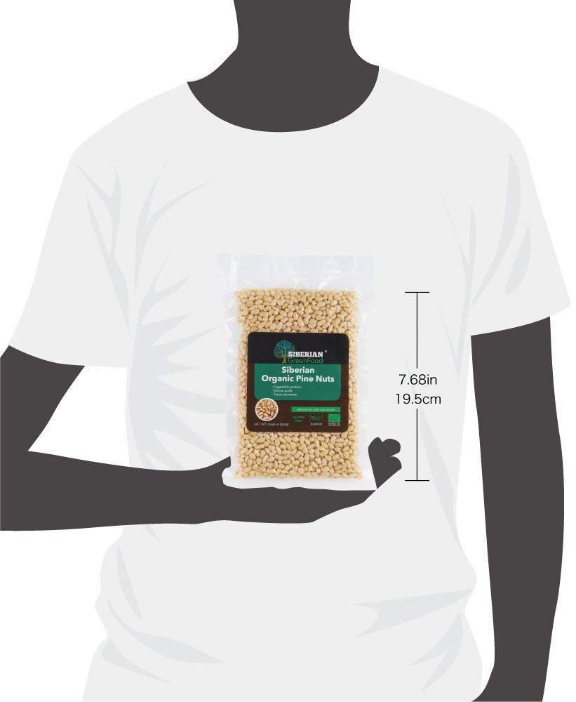 Siberian Green Food Premium Quality Pine Nuts, 10.58 Ounce, Vacuum Packed