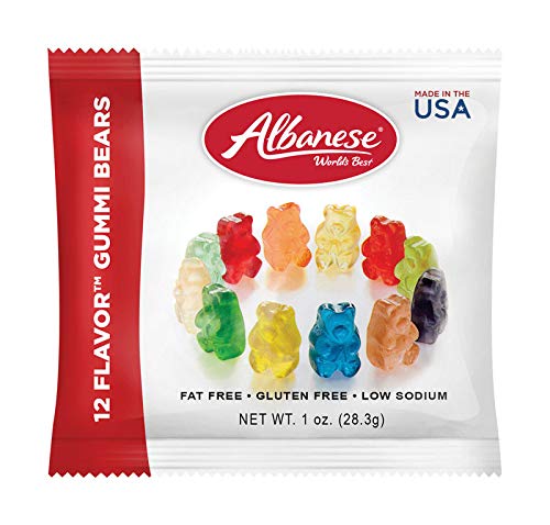 Blue Hippo Albanese 12 Flavor Assorted Gummi Bears 1 Ounce (Pack of 30)