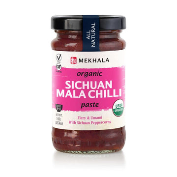 Mekhala Organic Sichuan Mala Chili Cooking Paste. Versatile Condiment, Marinade Seasoning. Spicy Tingly, Vegan. Gluten-Free (3.5