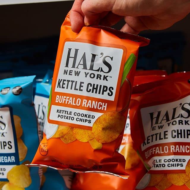 Hals New York Kettle Cooked Gluten Free Buffalo Ranch Flavored Potato Chip Crisps, 2 Oz (Pack of 24)