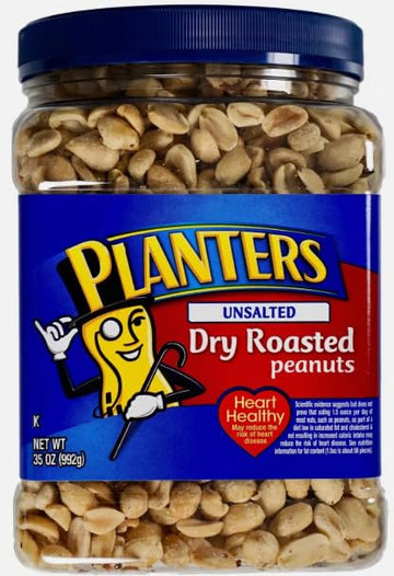 Planters Unsalted Dry Roasted Peanuts, 35 oz.