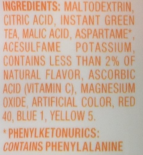 Crystal Light Drink Mix, Natural Green Tea Peach Mango, 30 Pitcher Packets, 6 Canisters of 5, 1.85 Ounce Each