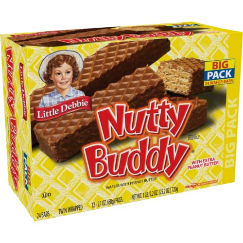 Little Debbie Nutty Bars Wafer Bar 25.2 Oz (3 Boxes) By Little Debbie