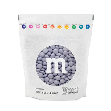 M&MS WORLD Light Purple Milk Chocolate Candy - 2lbs Resealable Purple Candy Pack for Easter, Mothers Day, Graduations, Birthday
