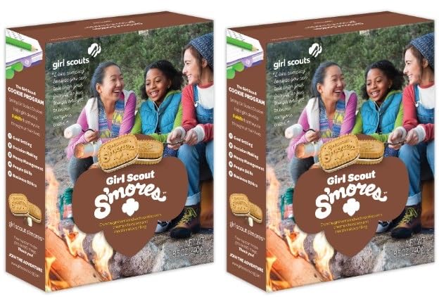 Generic Girl Scout Cookies S'mores - Graham Sandwich Cookies with Chocolate and Marshmallow filling (2 pack)