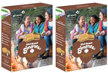 Generic Girl Scout Cookies S'mores - Graham Sandwich Cookies with Chocolate and Marshmallow filling (2 pack)
