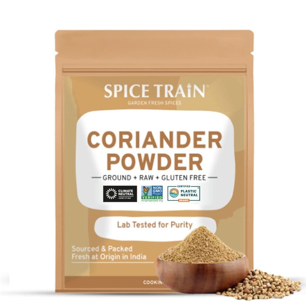 Spice Train Coriander Powder (397G14Oz) Non Gmo, Gluten Free, 100% Raw, Sourced From India, Ground Spice For Cooking, Packed In