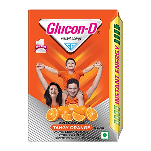 Glucon-D Tangy Orange Glucose Powder(200G, Refill)| For Tasty & Healthy Orange Flavoured Glucose Drink| Provides Instant Energy|