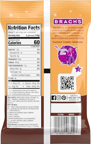 Brach'S Nips Coffee Flavored Hard Candy, Individually Wrapped Candy, 3.25 Ounce Bags (Pack Of 12)