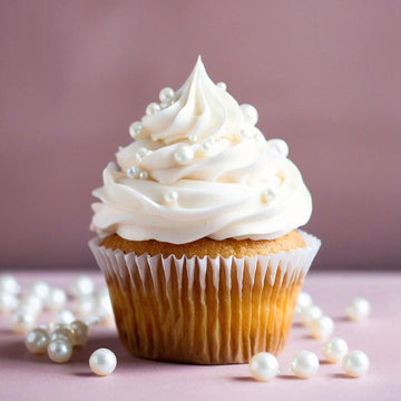 White Pearl Sprinkles For Cake Decorating, Edible Pearls Sugar For Baking Cupcake Toppers Ice Cream Cookie Wedding Party Birthda