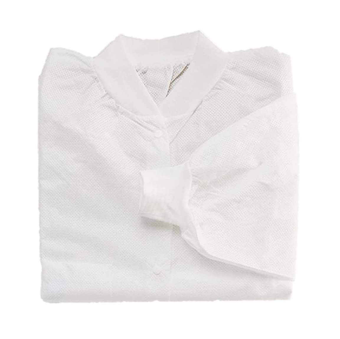 Dealmed Sms 3X-Large White Lab Coat - Disposable Medical Lab Coats, No Pockets, Breathable And Durable (Case Of 50)