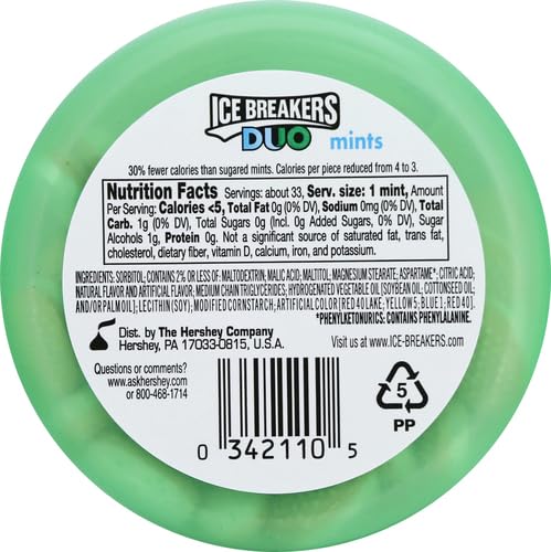 Ice Breakers Duo Watermelon Flavored Mints (Pack Of 4)