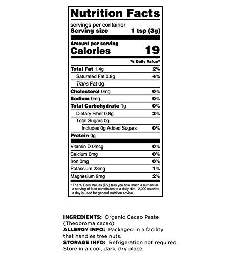 Terrasoul Superfoods Raw Organic Cacao Paste, Pure Dark Chocolate, 16 Oz, Ideal for Desserts and Smoothies