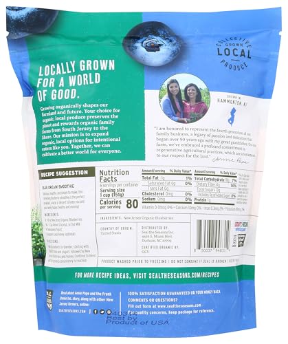 SEAL THE SEASONS Organic New Jersey Blueberries, 32 OZ