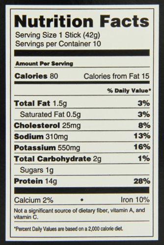 Ostrim (1.5Oz) High Protein Snack Stick, (2 Packs Of 10) (1.5, Pepper (Beef & Ostrich))