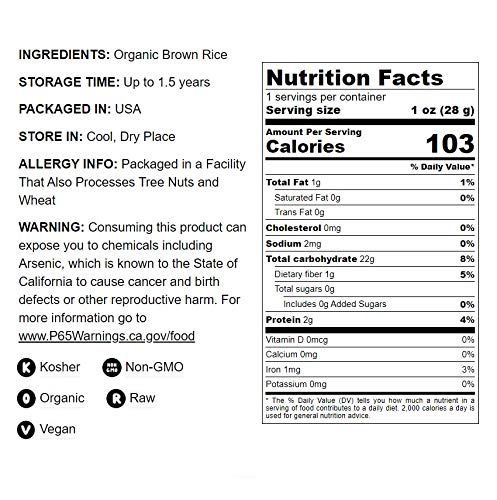 Food To Live Organic Brown Rice Flour, 20 Pounds - Non-Gmo, Finely Ground From Long Grain Rice, Unbleached, Untreated, Vegan Mea