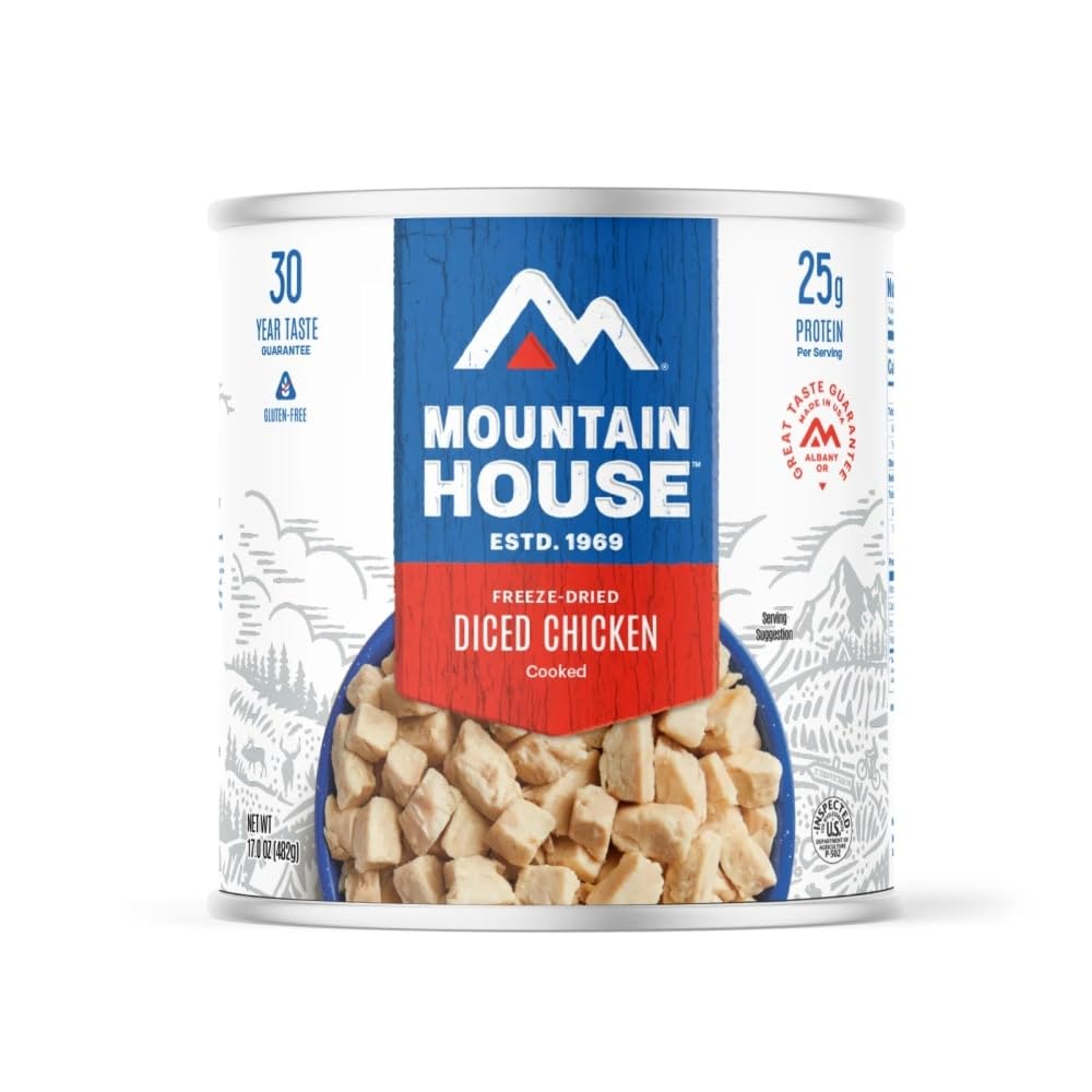 Mountain House Cooked Diced Chicken | Freeze Dried Survival & Emergency Food | #10 Can | Gluten-Free, 30235-Parent