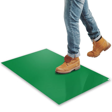 Satech Tacky Mat,Sticky Mat For Hospital Laboratory Construction Pet 24''X36'' Green(4 Mats Of 30 Sheets)
